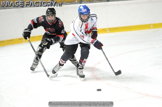2016-02-27 Aosta-Hockey Milano Rossoblu U14 216 Gioele Finessi